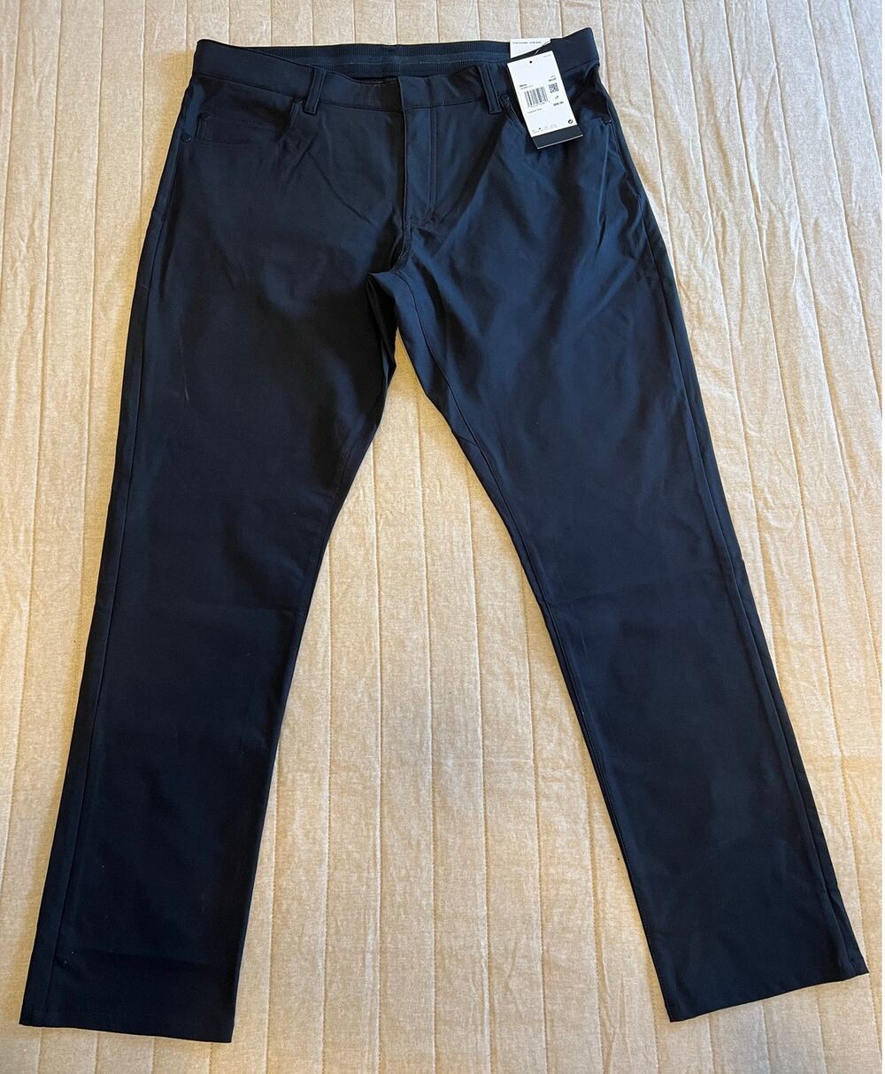 Nike Golf Pants Mens 36x32 Slim Fit Dri Fit Black Performance Stretch DA3064-010